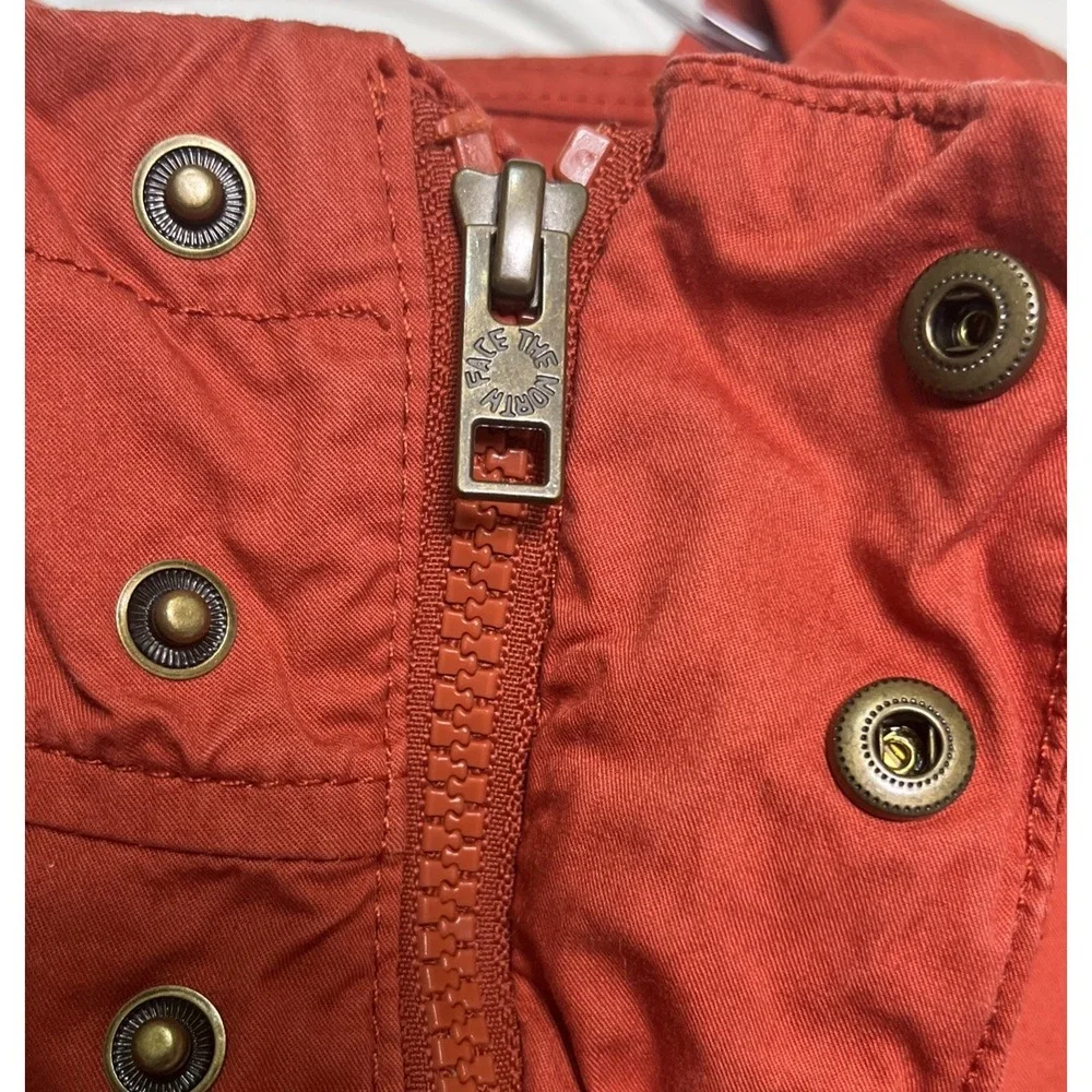 Vintage The North Face‎ Full Zip Jacket Mens Medium Windbreaker Orange/ Gray